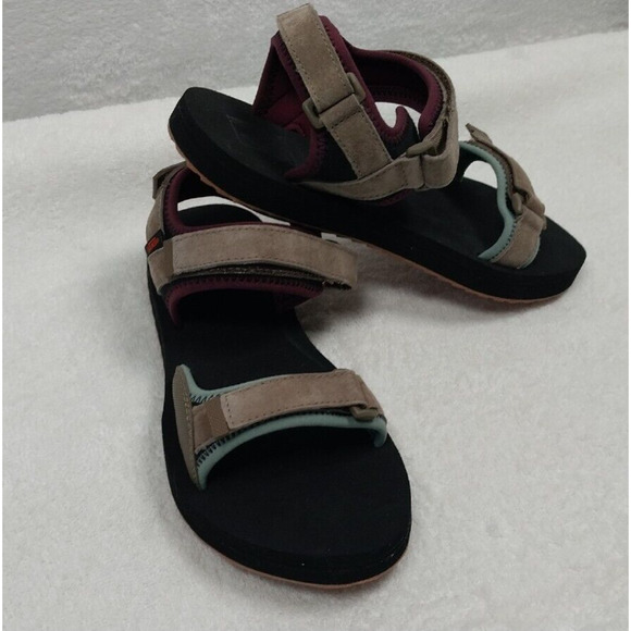 VANS Tri-Lock Outdoor Suede-Walnut Sandals Adjustable Straps SIZE 7 WOMENS - Picture 6 of 9